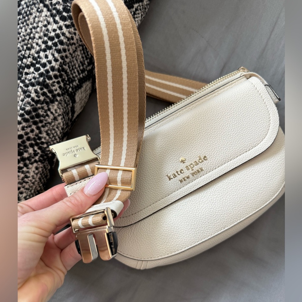 Kate Spade Rosie Leather Belt Bag in Cream